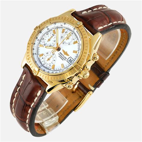 yellow-gold breitling women& 39|breitling yellow gold watch.